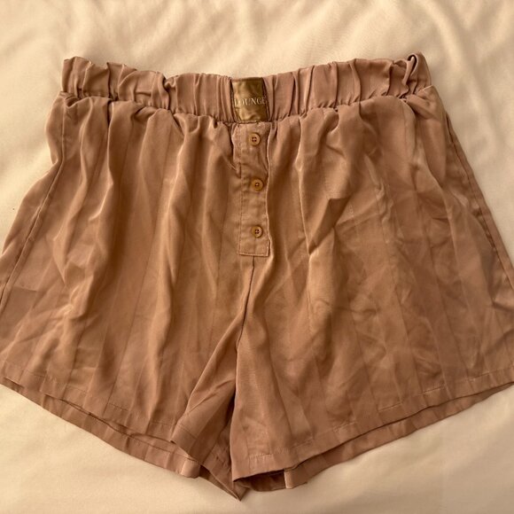 Lounge Striped Satin Pajama Set in "Mink" - Picture 13 of 13